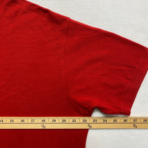 Lacoste Polo Shirt Mens 6 Red Short Sleeve Pique - Picture 10 of 12